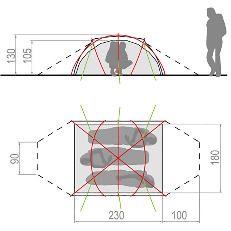 VAUDE Power Sphaerio 3 Tent 4 VAUDE Power Sphaerio 3 Tent - Afbeelding 2