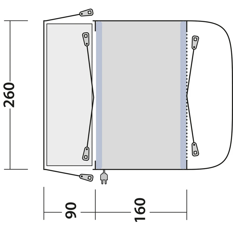 Outwell Newburg 160 Air Opblaasbare Voortent 4 Outwell Newburg 160 Air Opblaasbare Voortent - Afbeelding 2