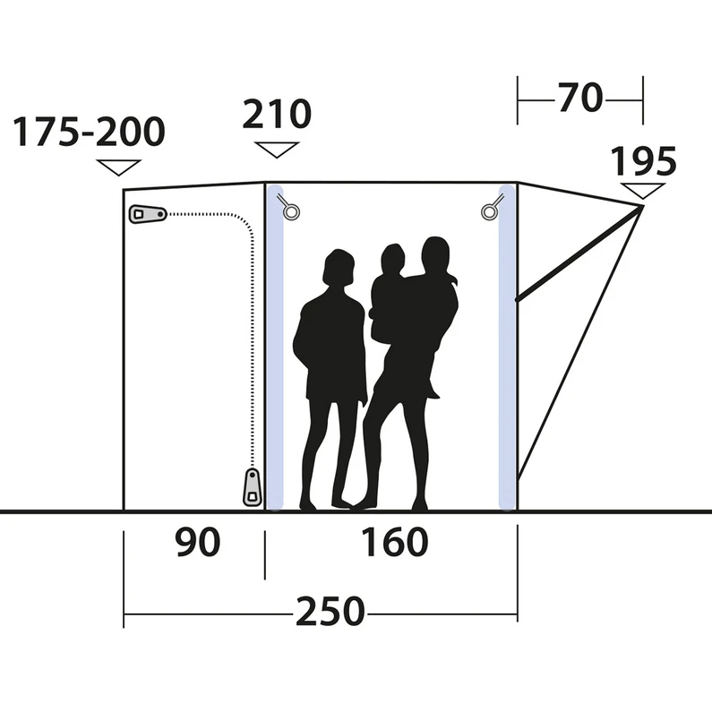 Outwell Newburg 160 Air Opblaasbare Voortent 5 Outwell Newburg 160 Air Opblaasbare Voortent - Afbeelding 3